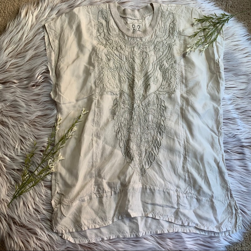 Pete & Greta by Johnny Was Ghalah Metallic Blouse